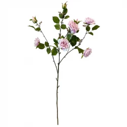 Ros på stjälk, Chelsea, rosa, 110cm, konstgjord blomma