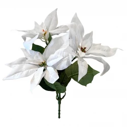Julstjärna, vit, 32cm, konstgjord blomma