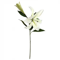 Lilja på stjälk, vit, 74cm, Konstgjord blomma