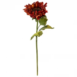 Solros, rödbrun, H60cm, konstgjord blomma