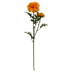 Tagetes m 2 blomhuvuden, 64cm, ljusorange, konstgjord blomma