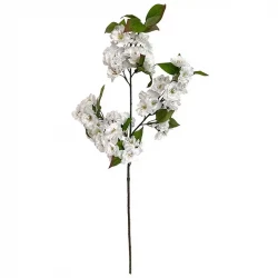 Äppelgren, 80cm, vit, konstgjord blomstergren