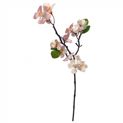 Persikogren med rosa blomma, 48cm, konstgjord gren