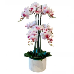 Orkidé i kruka, pink, 100cm, konstgjord blomma