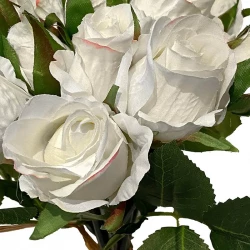 Rosbukett, vit, 30cm, konstgjord blomma