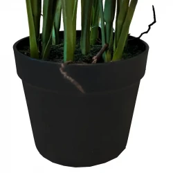 Gräs i svart kruka, UV-skyddade 115 cm, konstgräs