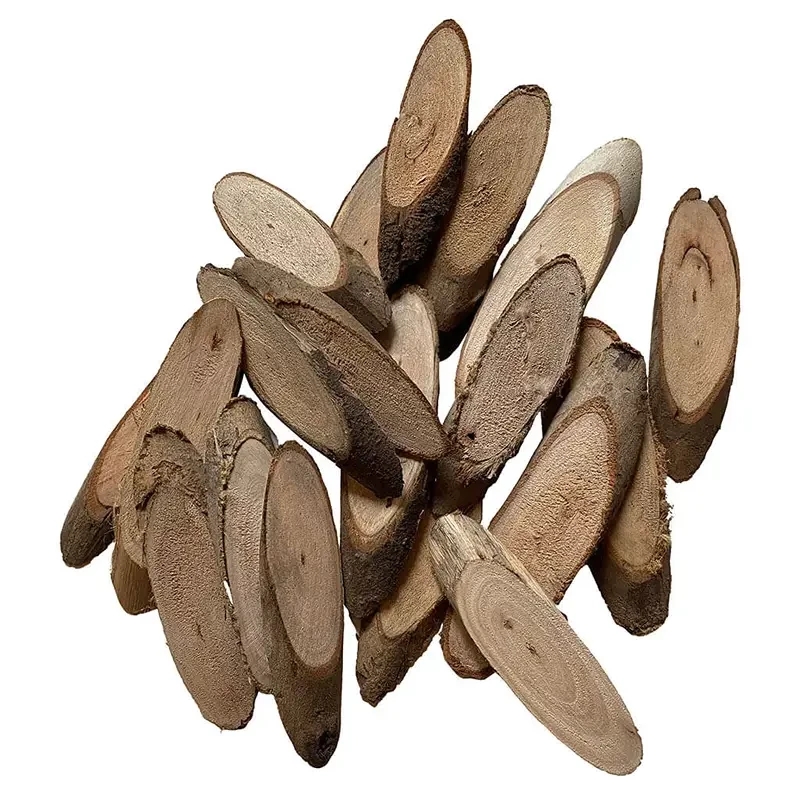 Träskivor, ovala, 10-12cm, äkta trä