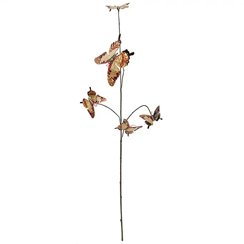Fjärilar på gren, Brun, 5 st, Konstgjorda Djur