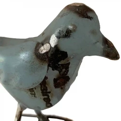 Fågel till dekoration, återvunnen metall