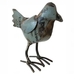 Fågel till dekoration, återvunnen metall