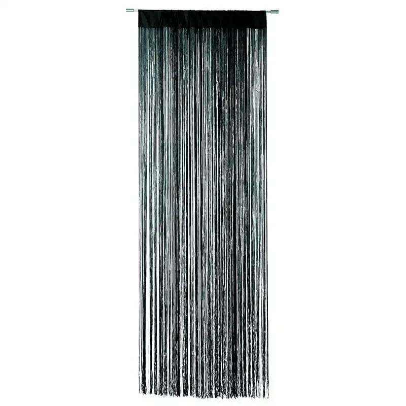 Wave Trådgardin, 100 x 250 cm svart