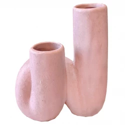 Porslinsvas, rosa, H12cm