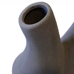 Keramik vas, grå, H13cm