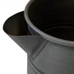 kanna i zink, grå, 21 cm