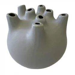 Vas, grågrön keramik, Ø18cm