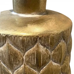 Golvvas i metall, guld med mönster, 78cm