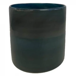 Glasvas med blåa nyanser, H: 20 cm
