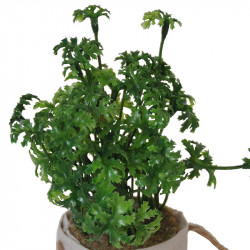 Kyddört Persilja i jutepåse med upphängning, konstgjord växt