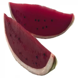 Vattenmelon-skivor, 17cm, konstgjord frukt