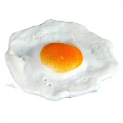 Stekta ägg, 2 st. konstgjord mat