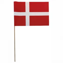 Flagga på träpinne, Danmark