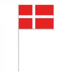 Flagga på plastpinne, Danmark (25 st.)
