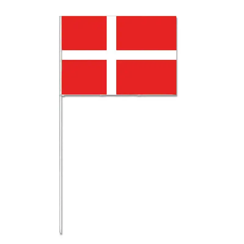 Flagga på plastpinne, Danmark (25 st.)