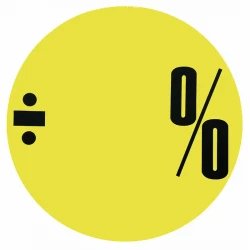 Cirkelaffisch, Neongul ÷ % utan siffror
