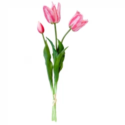 Tulpanbukett, 48cm, pink, konstgjord blomma