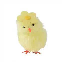 Kyckling, 11 cm, ljusgul, påsk, konstgjord kyckling