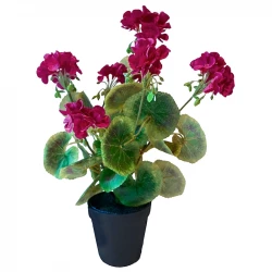 Pelargoni kruka, 38cm, geranium, UV, konstgjord blomma