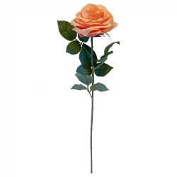 Ros Dijon, orange, 64cm, konstgjord blomma