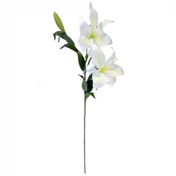 Lilja på stjälk, vit, 95cm, Konstgjord blomma