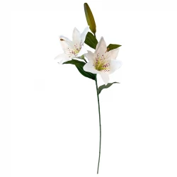 Lilja på stjälk, vit, 65cm, Konstgjord blomma