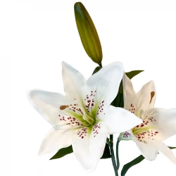 Lilja på stjälk, vit, 65cm, Konstgjord blomma