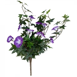 Petunia, morning glory, hängande, UV, 65cm, konstgjord blomma
