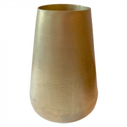 Vas i aluminium, 37,5cm, guld