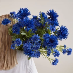 Blåklint på stjälk, 95cm, konstgjord blomma