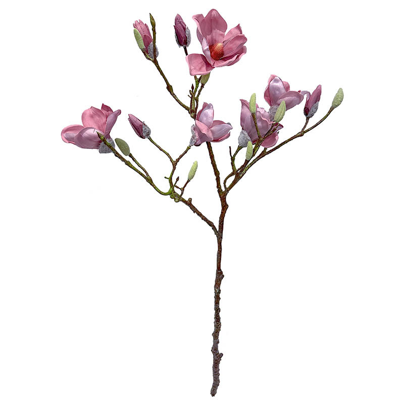 Magnolia gren, 92cm, fuchsia, konstgjord blomstergren