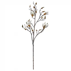 Magnolia gren, 105cm, vit, konstgjord blomgren