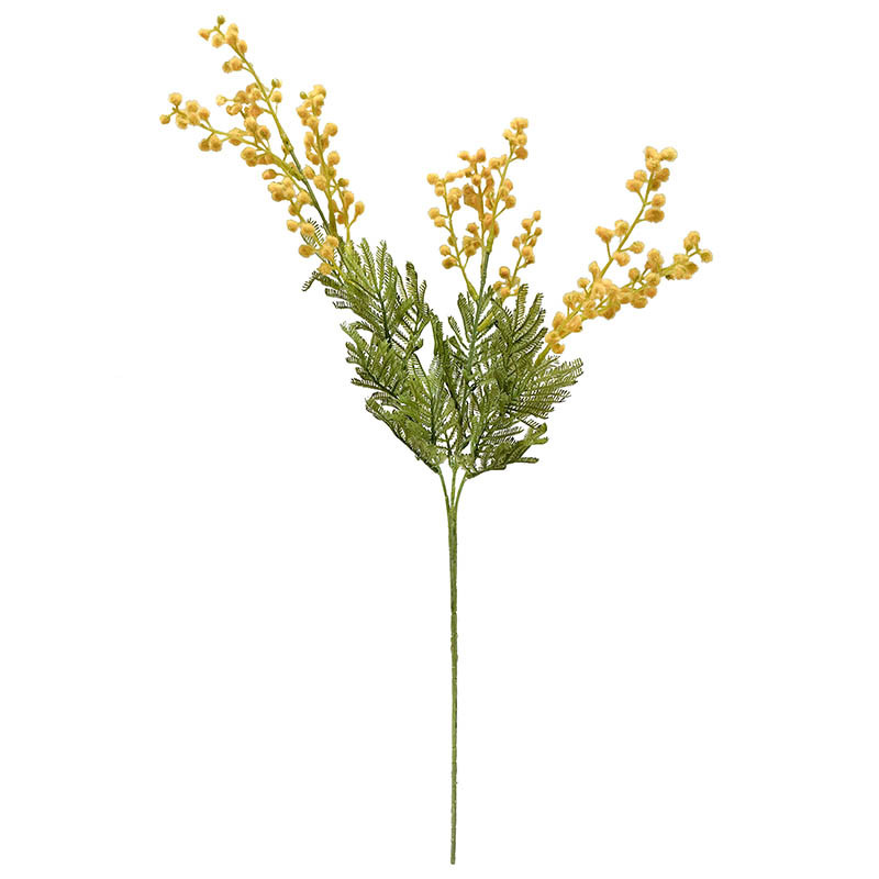 Mimosa, Acacia dealbata, 68cm, gul, konstgjord blomma