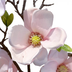 Magnolia gren, 110cm, rosa, konstgjord blomgren