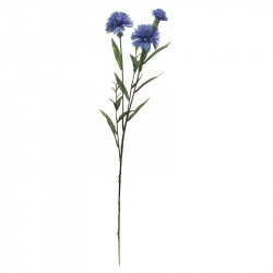 Blåklint, kvist med 3 blommor, blå-lila, konstgjord blomma