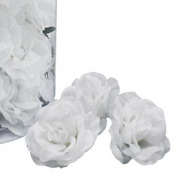 Roshuvuden, 48 st/förpackning, vit, konstgjord blomma