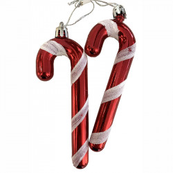 Julgranshänge, 2 stk. polkakäpp med hänge